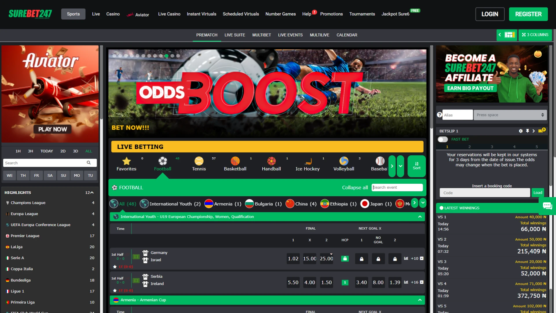 Surebet247 Casino has a user-friendly interface.