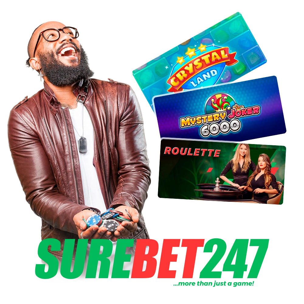 Grab your jackpot playing casino games with Surebet247.