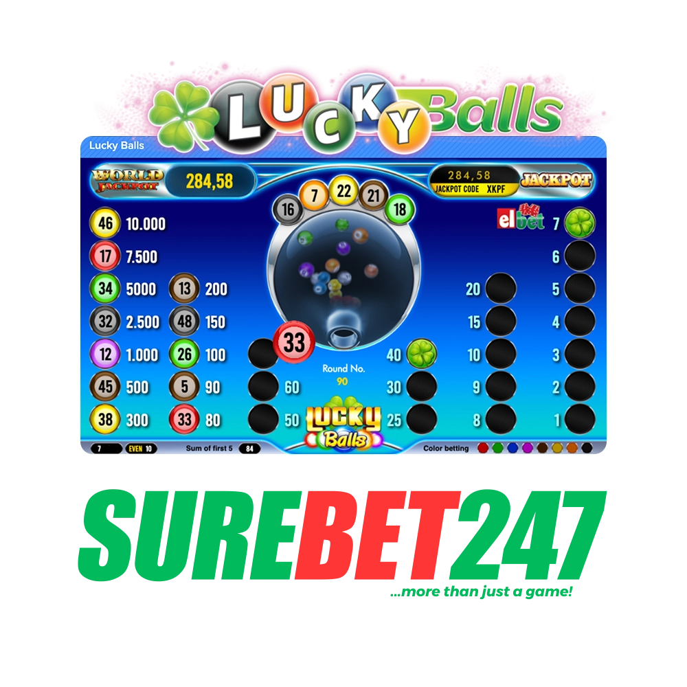 Multiply your wallet account in the Lucky Balls game with Surebet247.