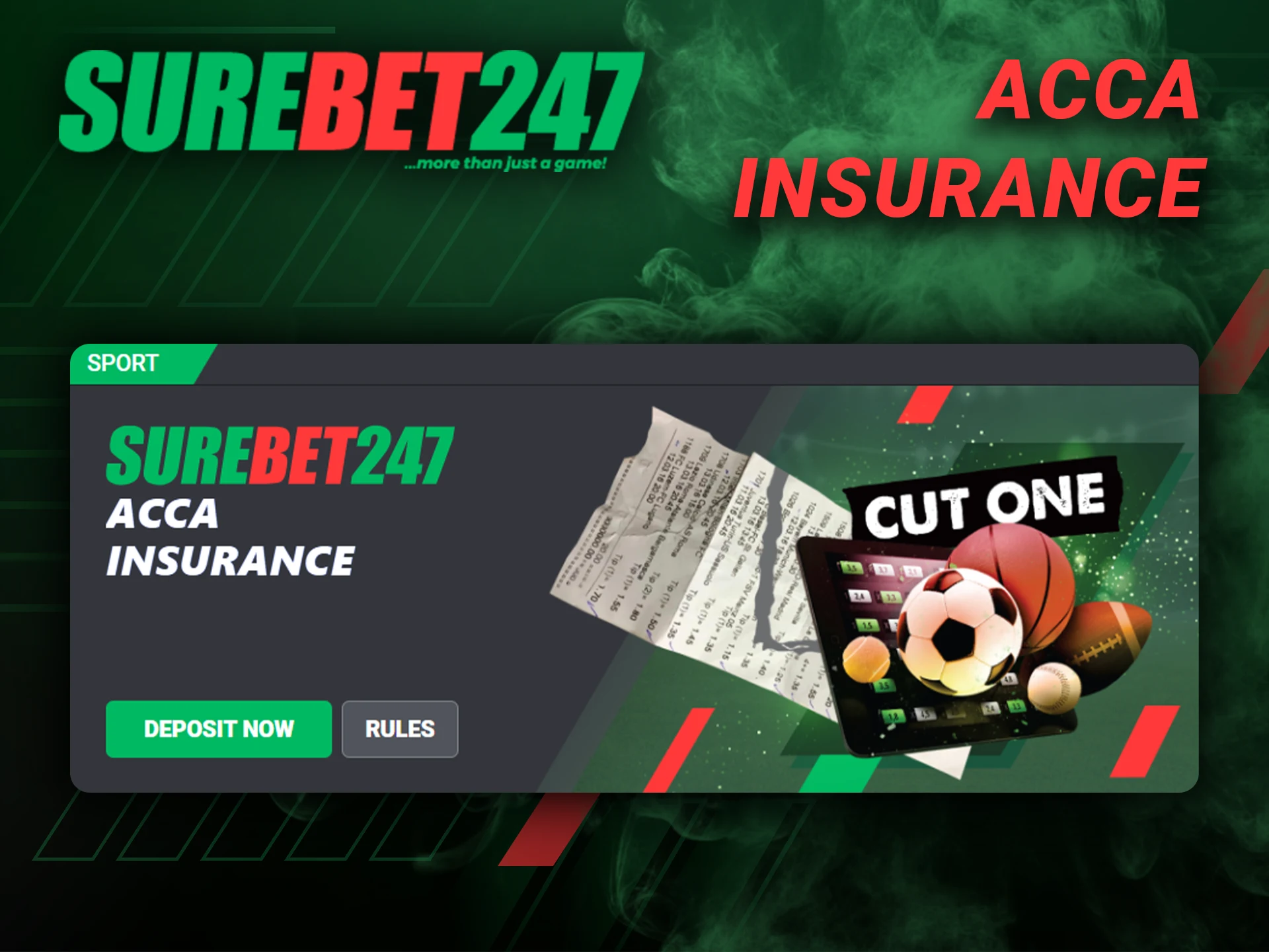 Find out more about Acca Insurance Surebet247 bonus.