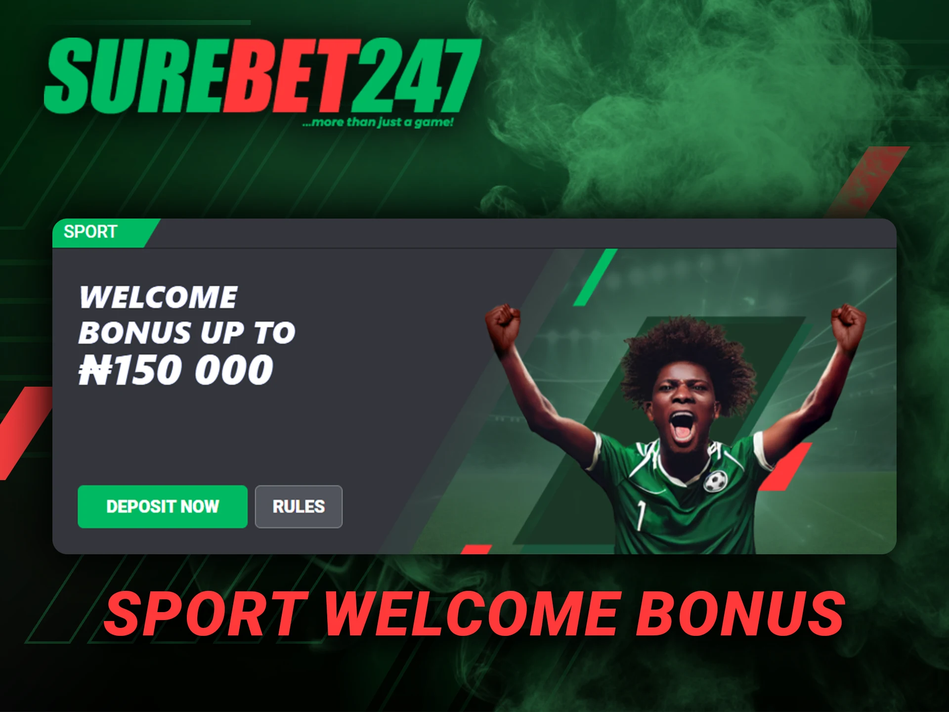 Get a welcome sports bonus when you register Surebet247.