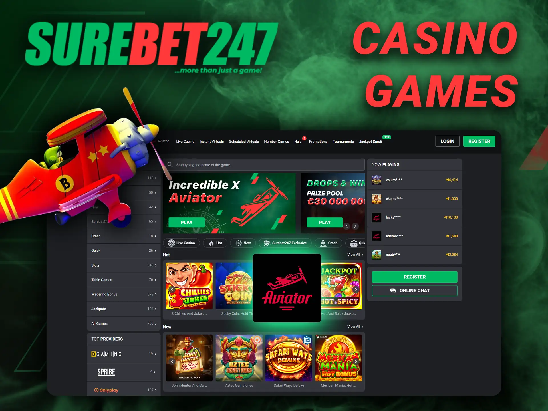 What games are popular among Nigerian players Surebet247.