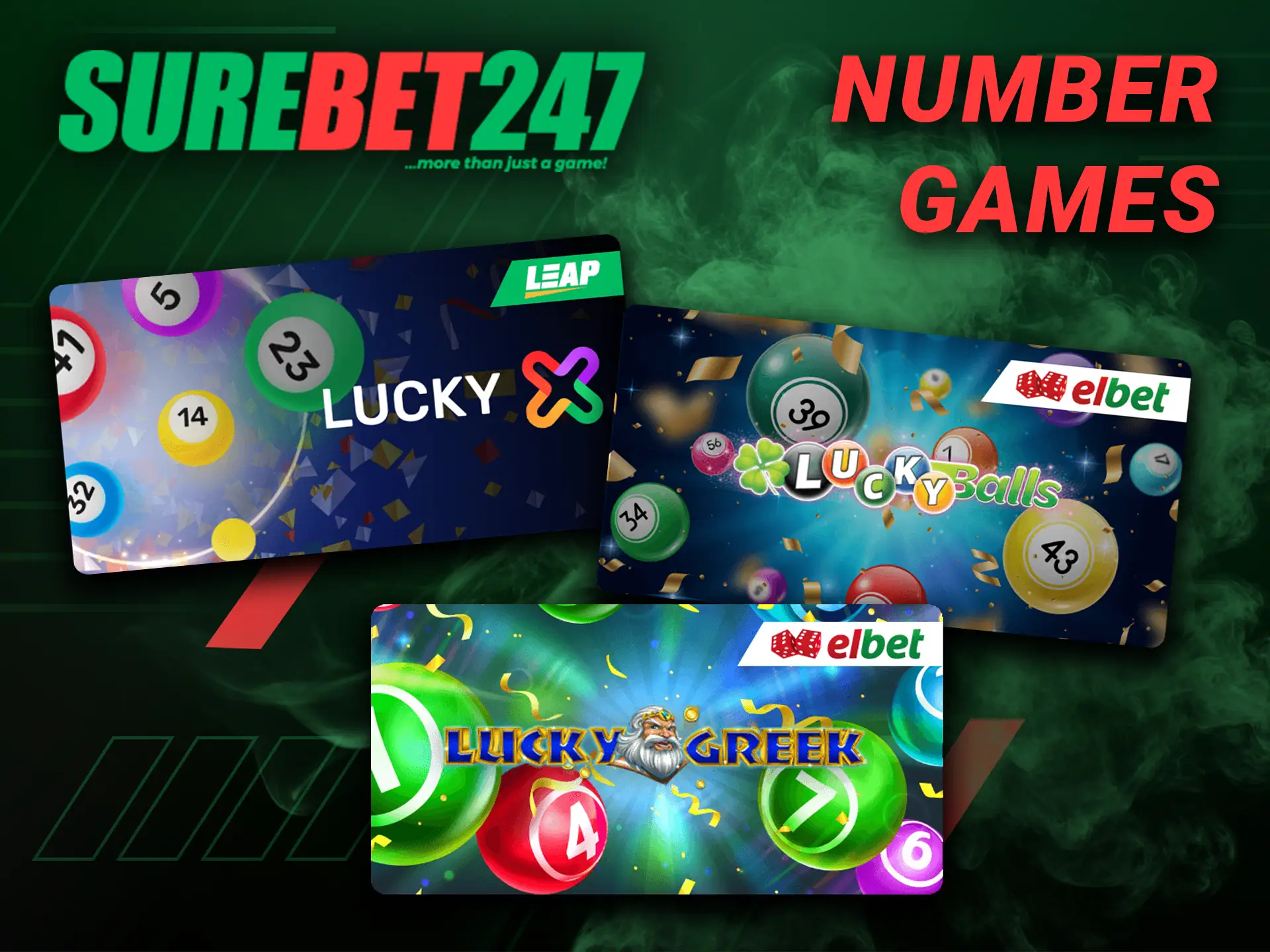 Surebet247offers number games to Nigerian players.